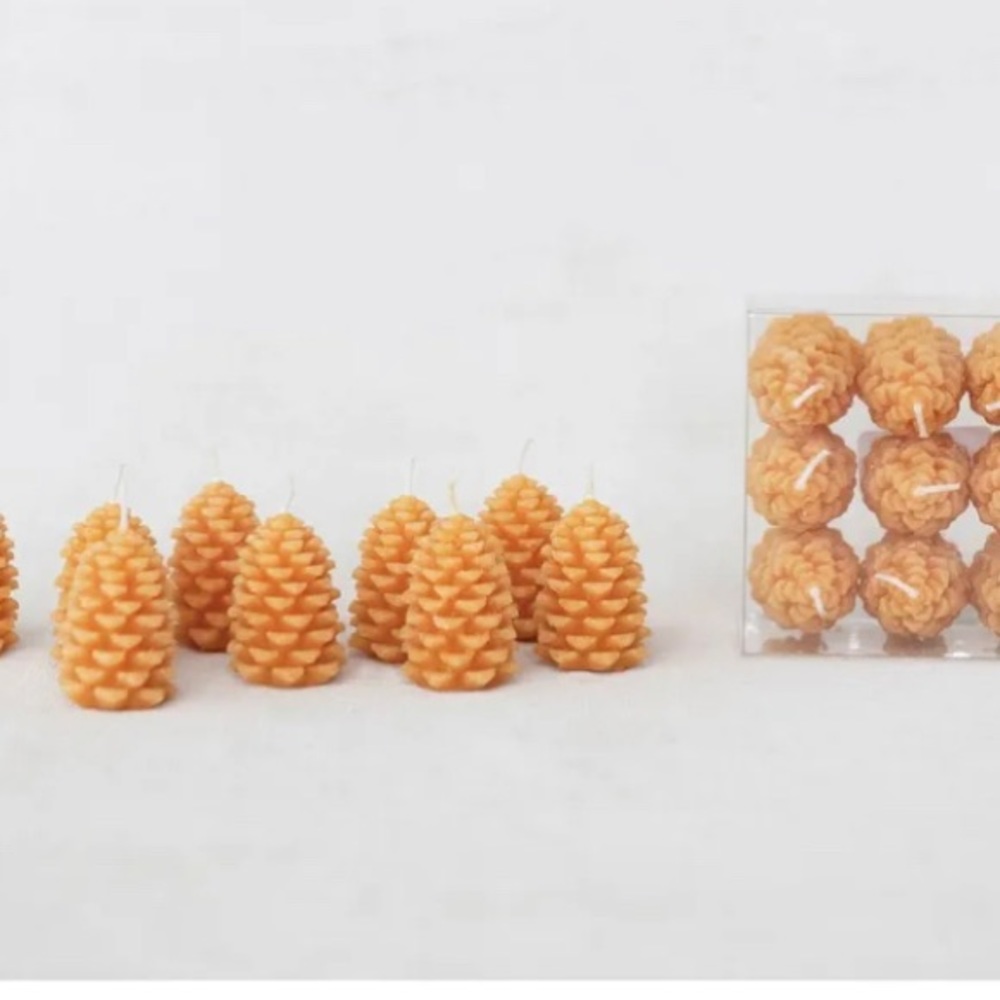 Creative Co-op - Unscented Pinecone Shaped Tealights